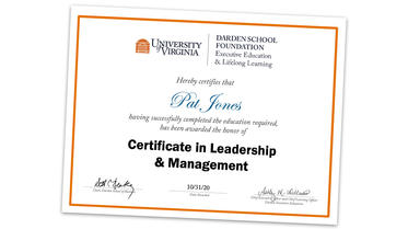 Certificate in Leadership & Management