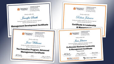 Darden noncredit certificates